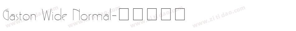 Gaston Wide Normal字体转换
